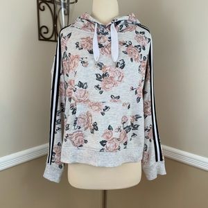 Calvin Klein Floral Hoodie Sweatshirt Rose Spray L Large